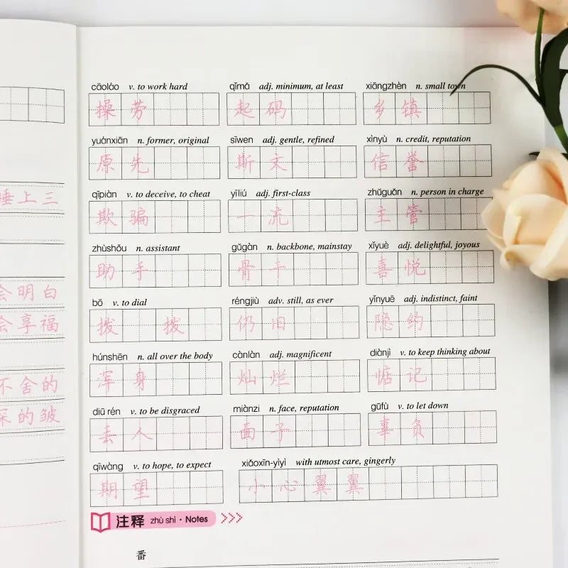HSK Level 6 Chinese Character Writing Practice Workbook